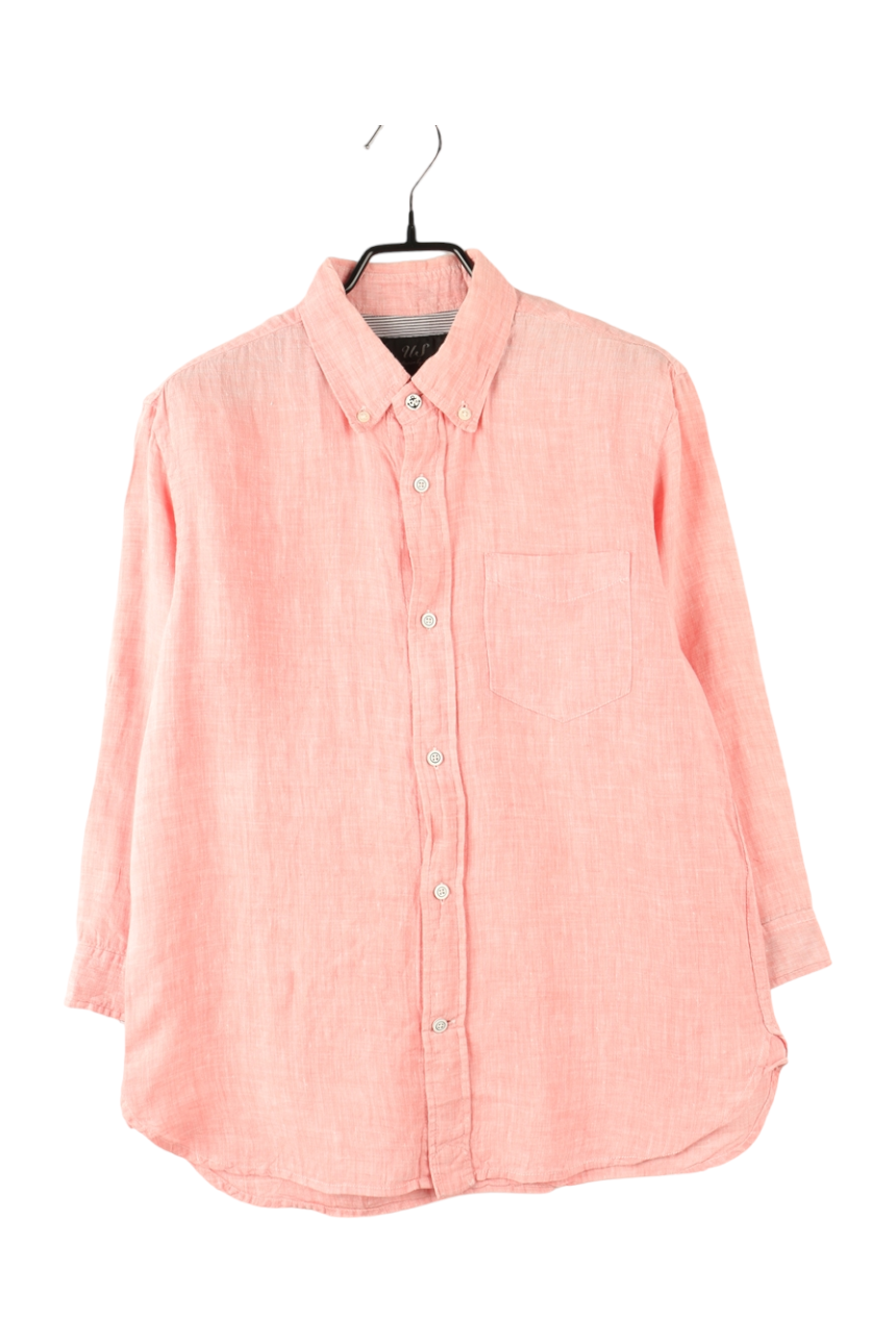 (90%세일)린넨100% 핑크 셔츠 빈트로-11818