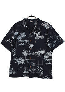 (90%세일)PALMWAVE HAWAII 코튼100% 하와이안 셔츠 S size 빈트로-4487