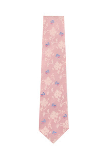 (90%세일)NINA RICCI PARIS 니나리치 실크100% 핑크 패턴 넥타이 빈트로-35430