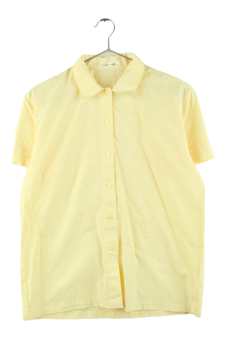 (90%세일)코튼100% 옐로 반팔 셔츠 빈트로-34761
