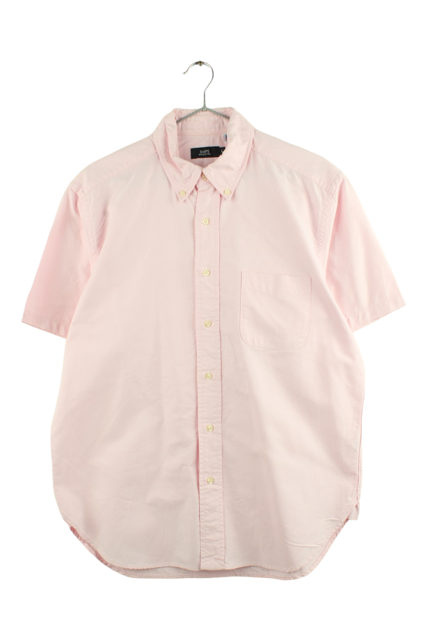 (80%세일)SHIPS MADE IN USA 코튼100% 핑크 반팔 셔츠 빈트로-37859